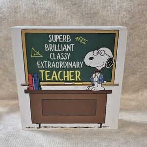 Peanuts Snoopy for Superb Brilliant Classy Extraordinary Teacher Box Sign